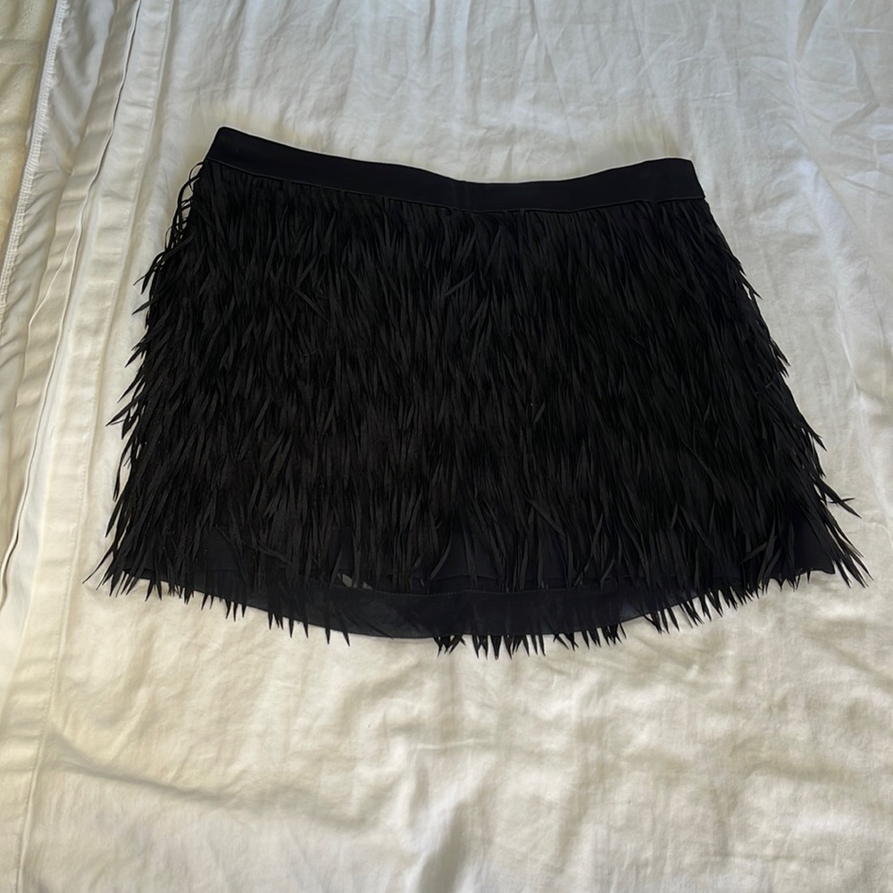 EUC Express Fringe Mini Skirt